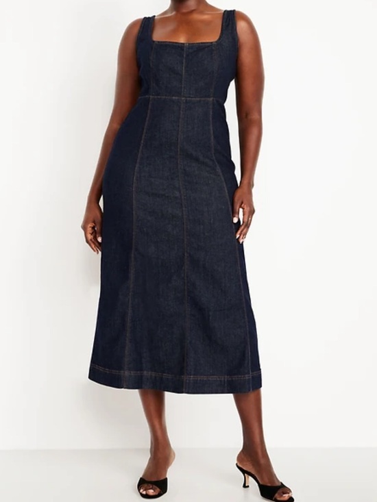 Old Navy Dresses & Skirts - Old Navy Sleeveless Denim Midi Dress in Dark Wash